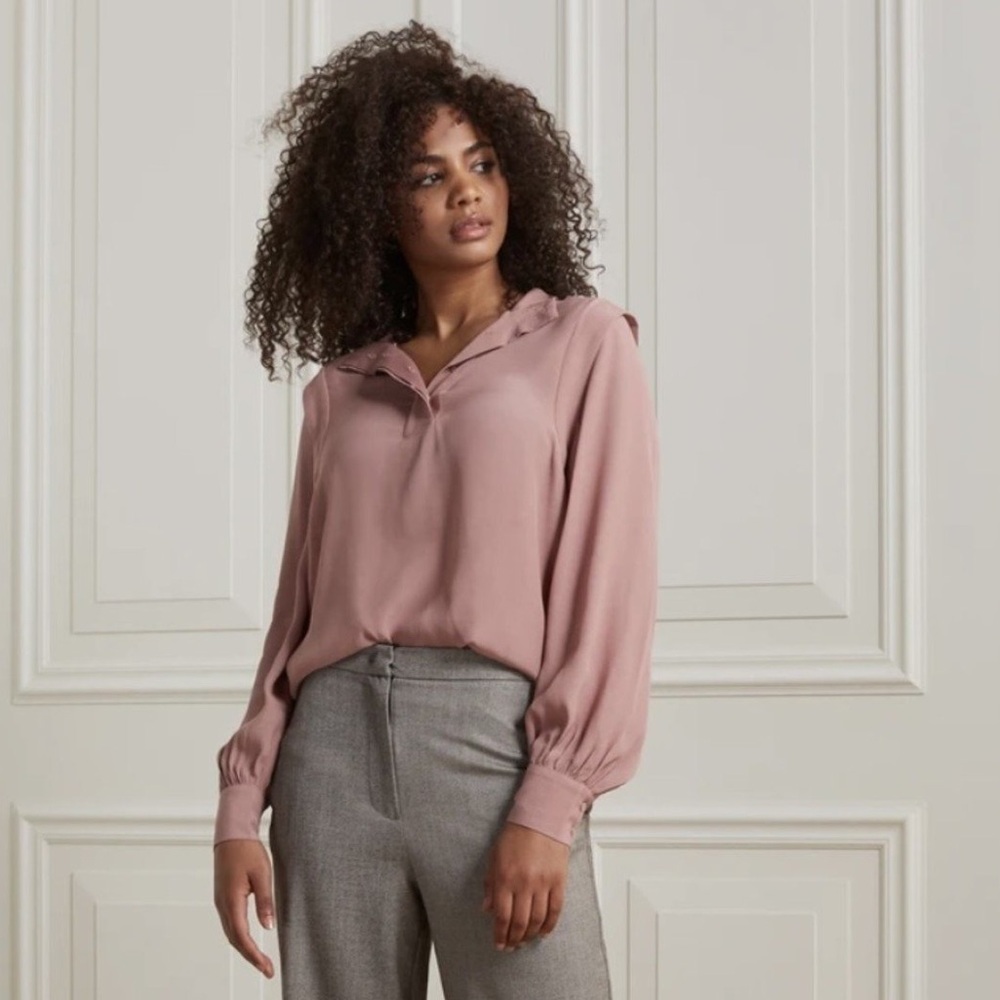 Yaya - Long Sleeve Top with Shoulder Accent